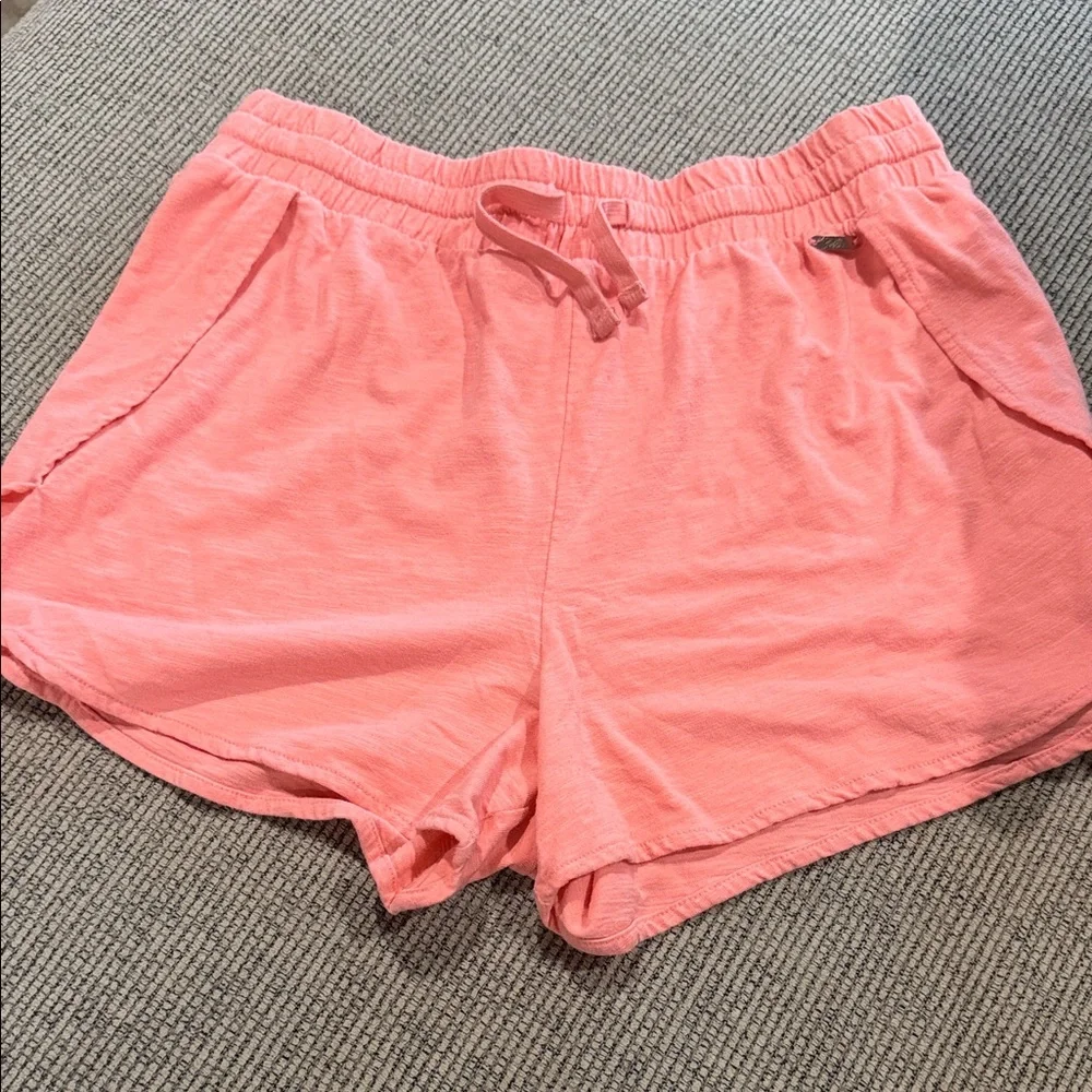Justice Cotton Blend Girls Shorts Pink Tie Waist XLPlus Athletic Lounge Gym 16/1
